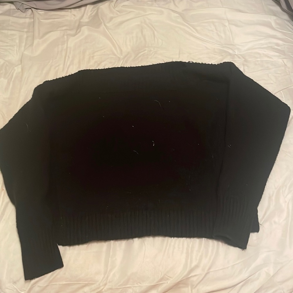 Black drop shoulder sweater